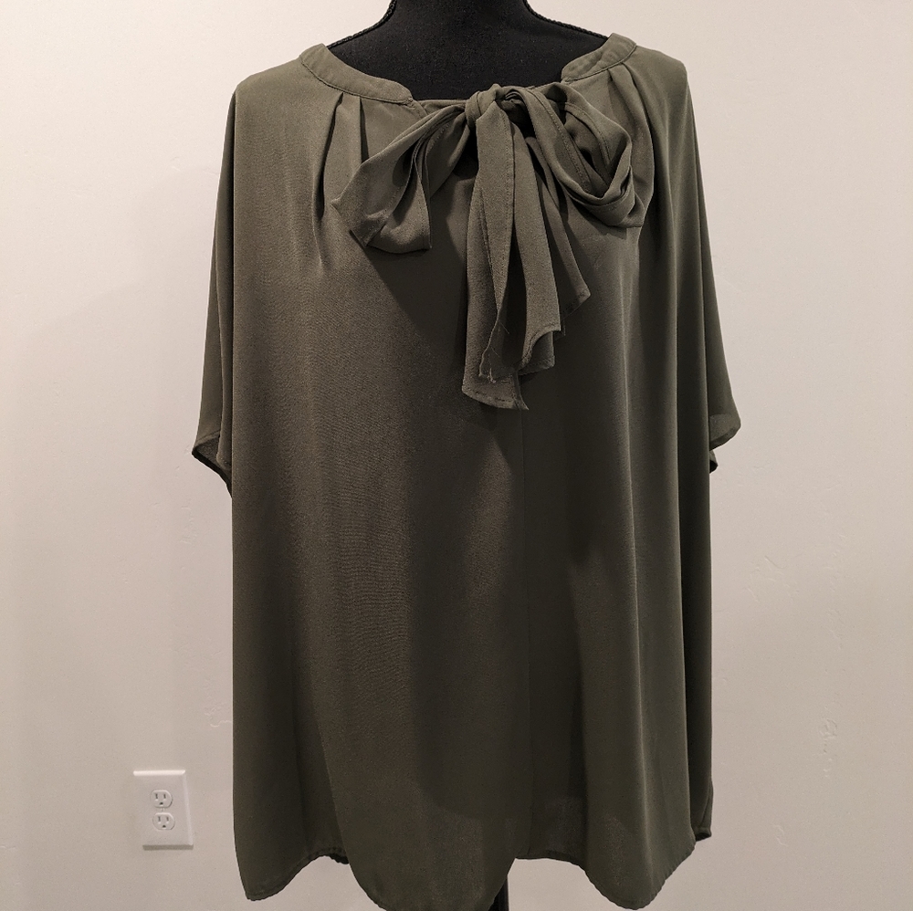 Lane Bryant Tie Blouse
